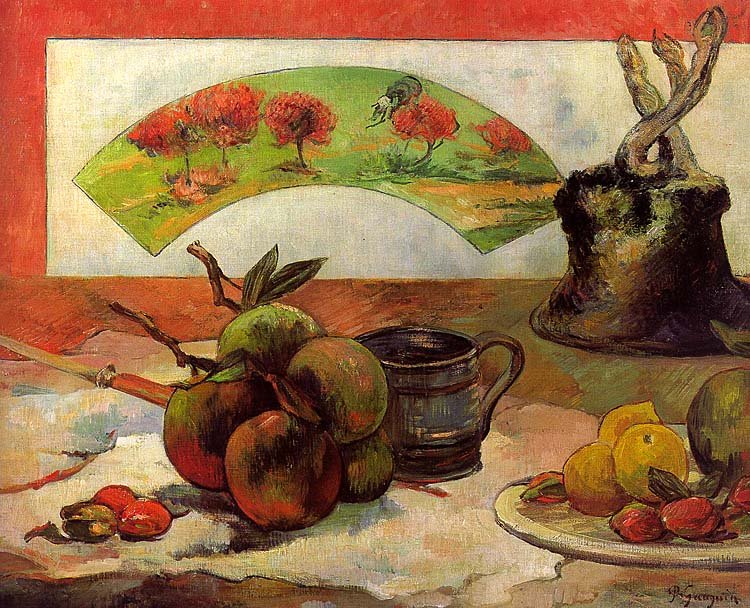 Gauguin Still Life With Fan, 1889, Oil On Canvas, MusEe D'o Art A4 Photo Print