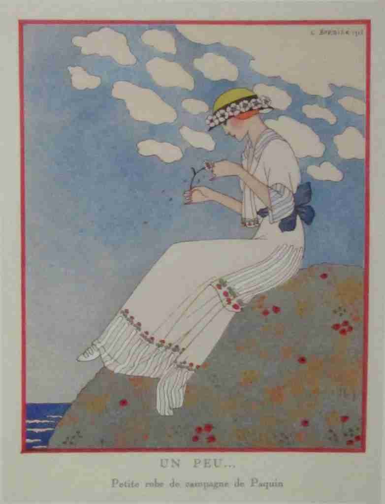 Gazette Du Bon Tom 1913 Un Peu Petite Robe De Campagne De Paquin George Barbier A4 Photo Print