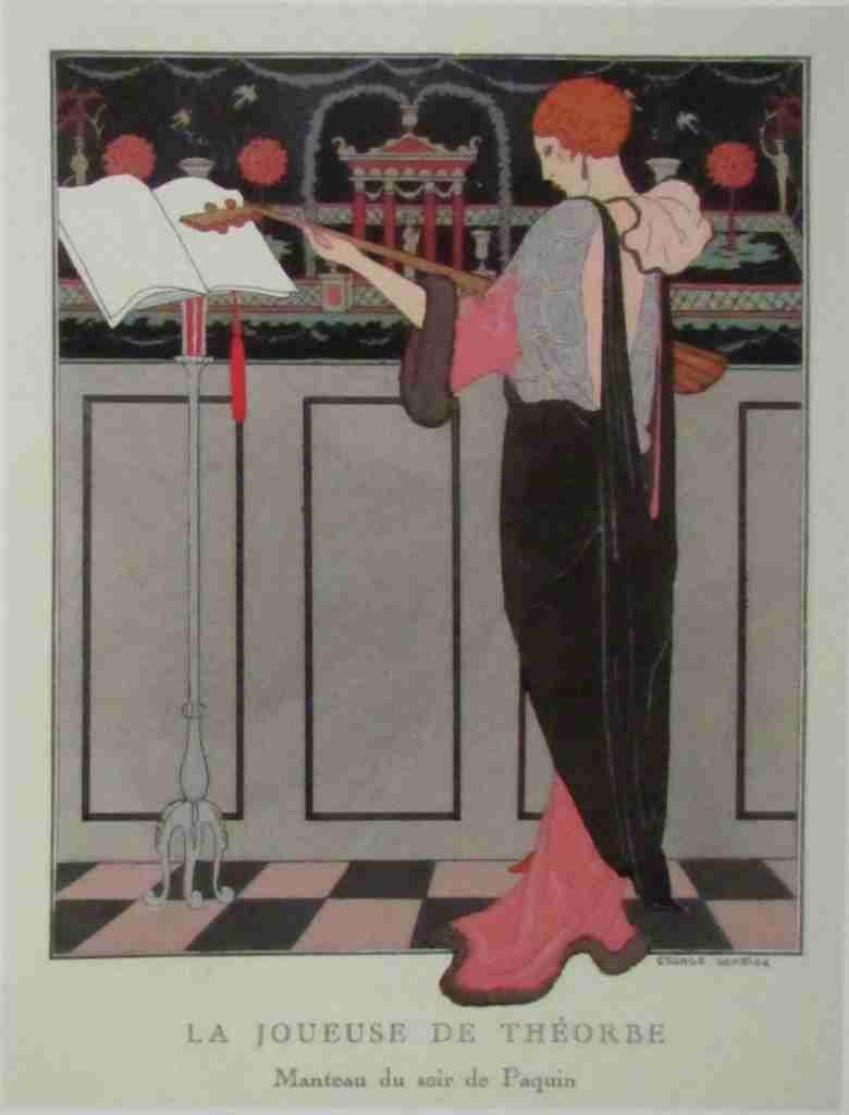 Gazette Du Bon Tom La Joueuse De Theorbe George Barbier A4 Photo Print