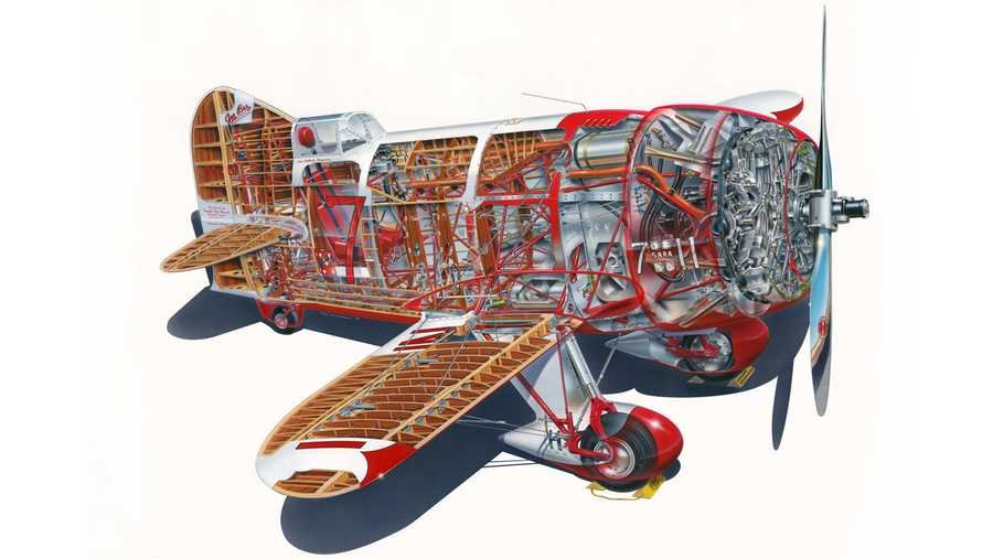 Gee Bee Model R cutaway A4 Photo Print