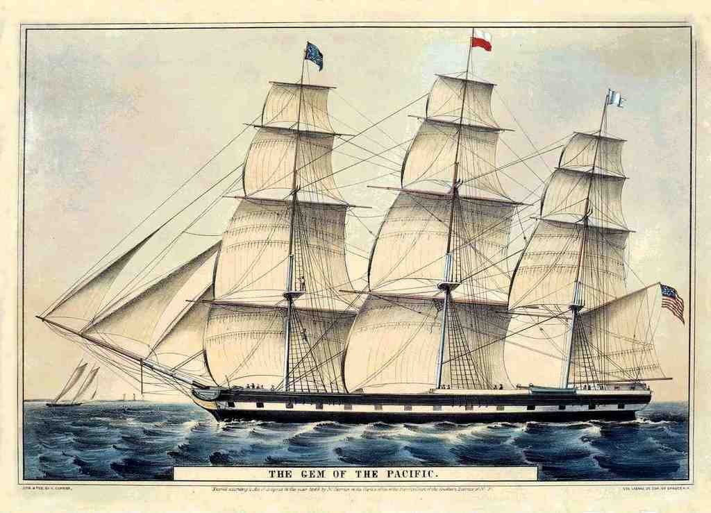 Gemof Pacific Ship Vintage A4 Photo Print
