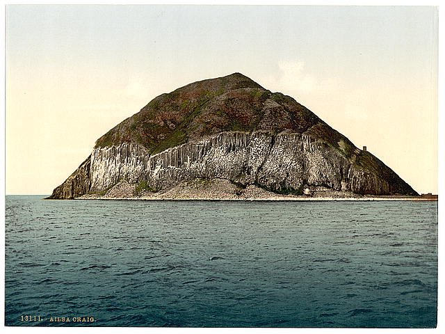 General view Ailsa Craig Vintage A4 Photo Print