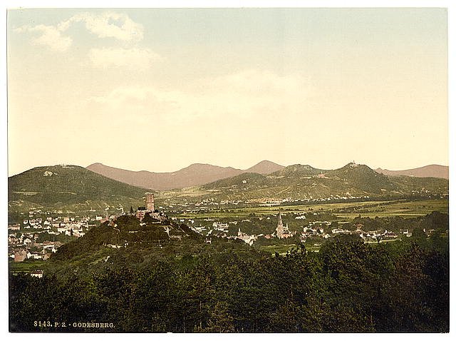 General view Bad Godesberg the Rhine Vintage A4 Photo Print