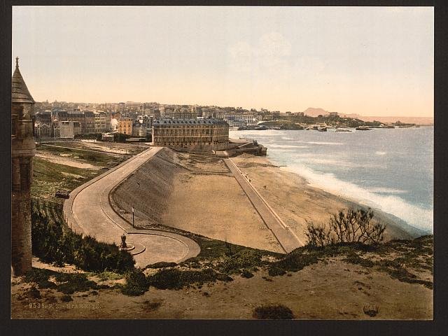 General view Biarritz Pyrenees Vintage A4 Photo Print