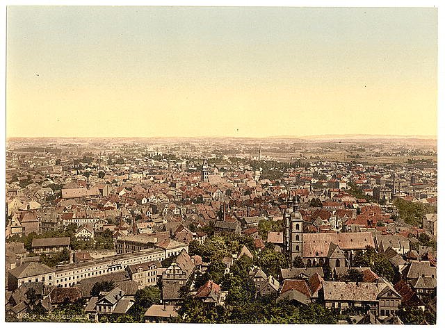 General view Bielefield Westphalia Vintage A4 Photo Print