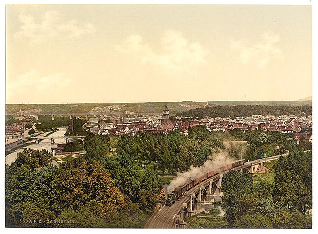 General view Cannstatt Wurtemburg Vintage A4 Photo Print