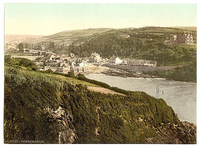 General view Combemartin ie Combe Martin Vintage A4 Photo Print