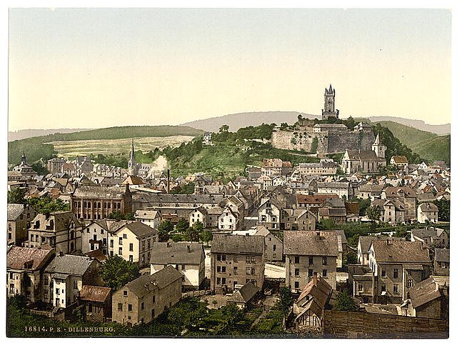 General view Dillenburg Hesse Nassau Vintage A4 Photo Print