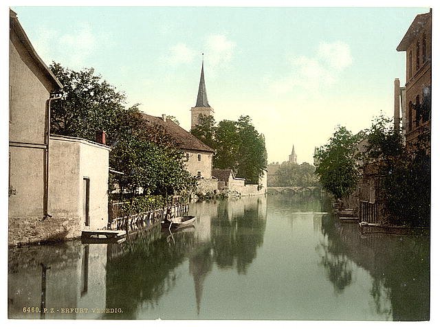 General view Erfurt Thuringia Vintage A4 Photo Print