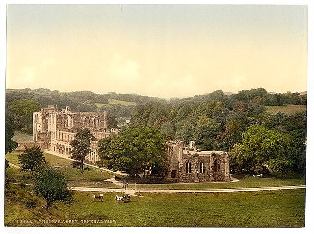 General view Furness Abbey Vintage A4 Photo Print