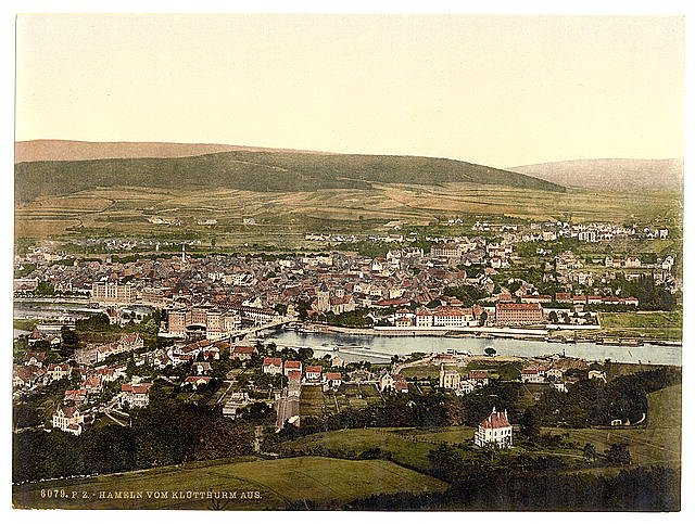 General view Hameln Hanover Vintage A4 Photo Print