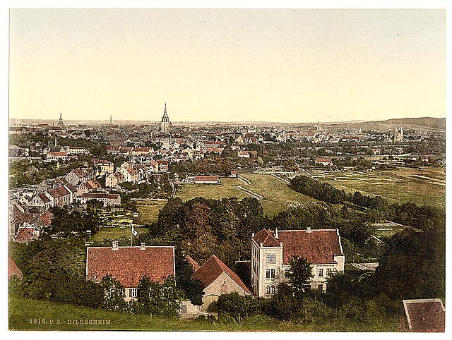General view Hildesheim Hanover Vintage A4 Photo Print