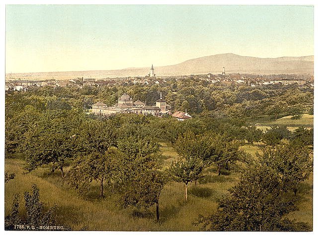 General view Homburg Hesse Nassau Vintage A4 Photo Print