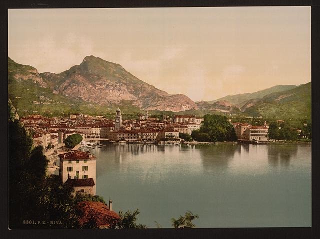 General view II Riva Lake Garda Vintage A4 Photo Print