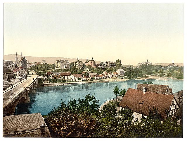 General view II Saalfeld Thuringia Vintage A4 Photo Print