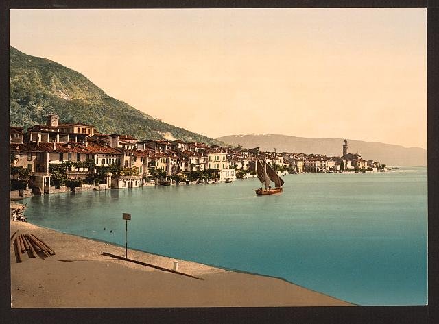General view II Salo Lake Garda Vintage A4 Photo Print