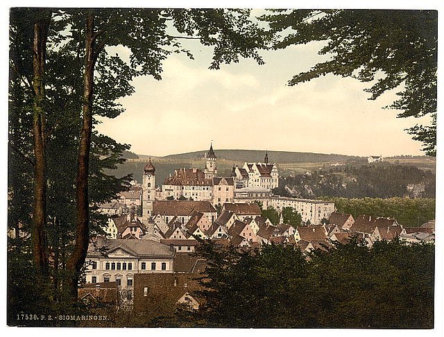 General view II Sigmarungen Hohenzollern Vintage A4 Photo Print