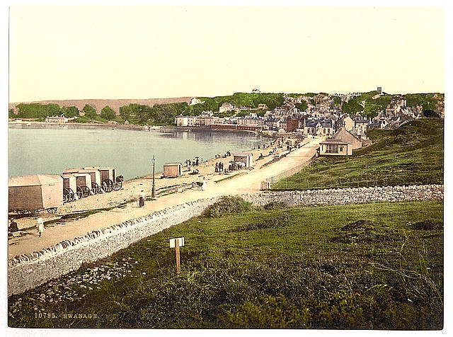 General view II Swanage Vintage A4 Photo Print