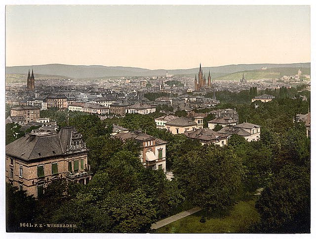 General view II Wiesbaden Hesse Nassau Vintage A4 Photo Print