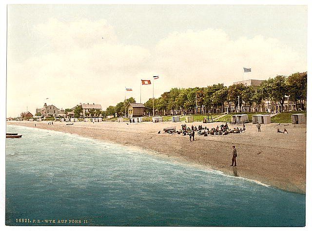 General view II Wyk on Fohr Schleswig Holstein Vintage A4 Photo Print