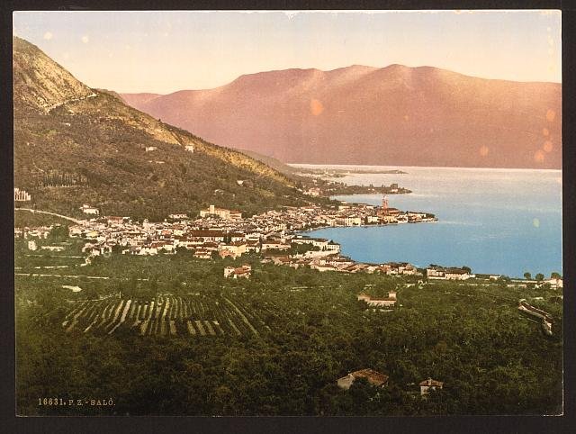 General view III Salo Lake Garda Vintage A4 Photo Print