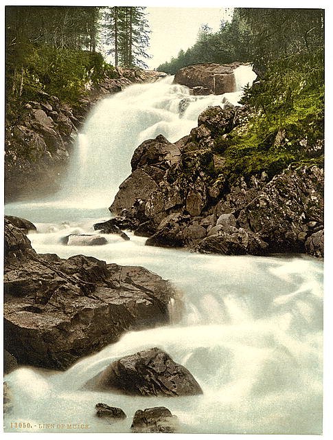 General view Linn of Muick Vintage A4 Photo Print