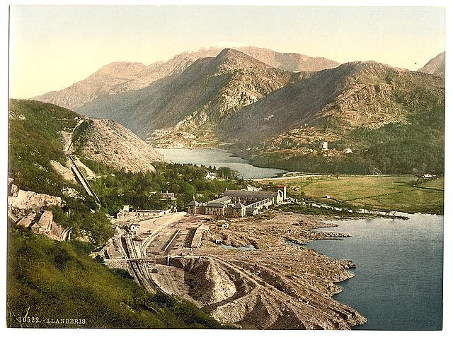 General view Llanberis Vintage A4 Photo Print