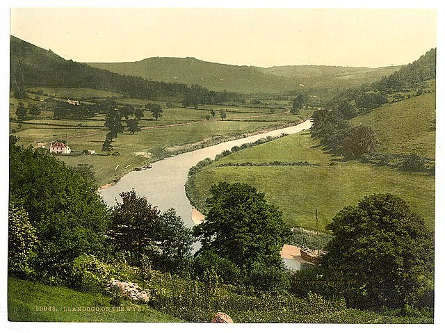 General view Llandogo on the Wye Vintage A4 Photo Print