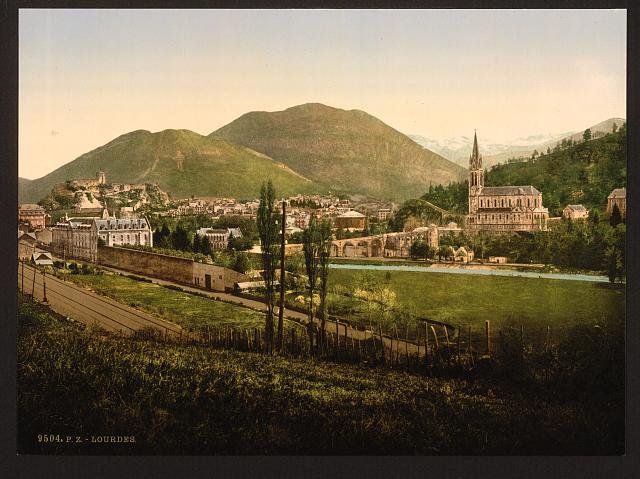 General view Lourdes III Pyrenees Vintage A4 Photo Print