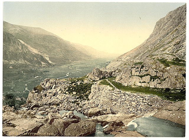 General view Nant Francon Pass Vintage A4 Photo Print