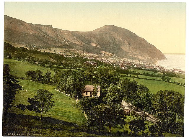 General view Penmaenmawr Vintage A4 Photo Print