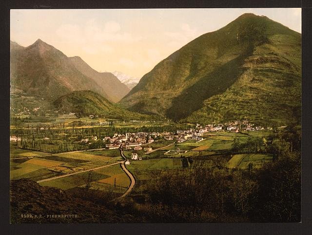 General view Pierrefitte Pyrenees Vintage A4 Photo Print