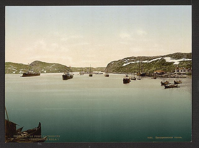 General view Port Catherine Kola Peninsula Vintage A4 Photo Print