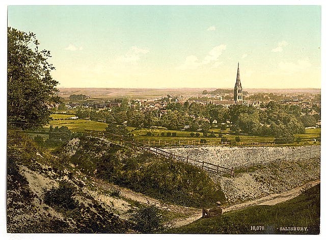 General view Salisbury Vintage A4 Photo Print