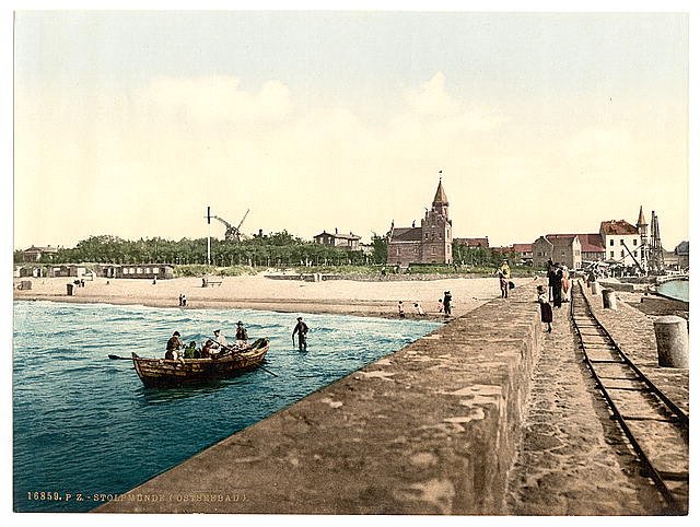 General view Stolpmunde Pommeraina Vintage A4 Photo Print