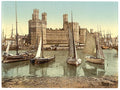 General view end Carnarvon Castle Vintage A4 Photo Print