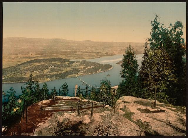 General view from Krogkleven Ringerike Vintage A4 Photo Print
