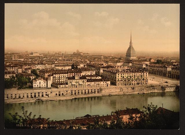 General view from Mount of the Capuchins Turin Vintage A4 Photo Print