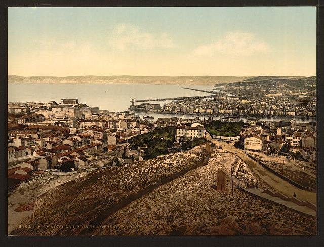 General view from Notre Dame de la Garde Marseilles Vintage A4 Photo Print