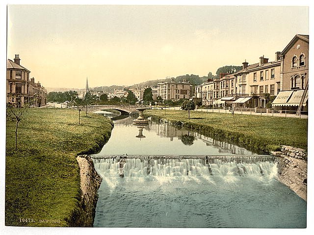 General view from cascade I Dawlish Vintage A4 Photo Print