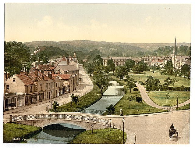 General view from cascade II Dawlish Vintage A4 Photo Print