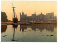 General view sunset Carnarvon Castle Vintage A4 Photo Print