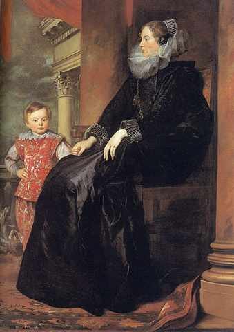 Genoese Noblewoman With Her Son Cgf A4 Photo Print