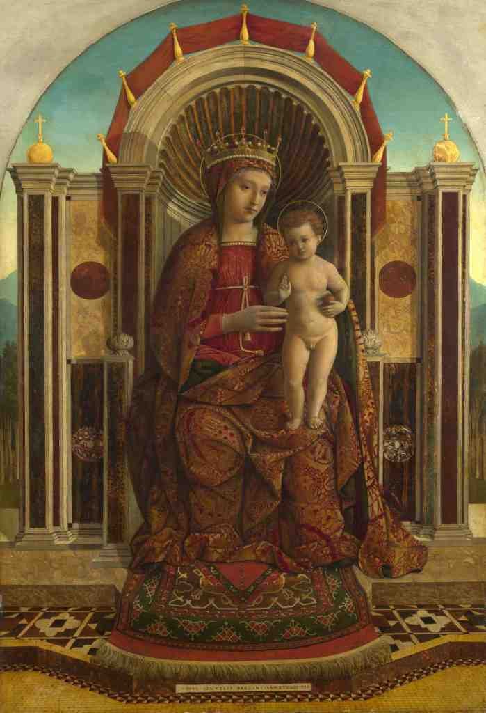 Gentile Bellini The Virgin and Child Enthroned A4 Photo Print