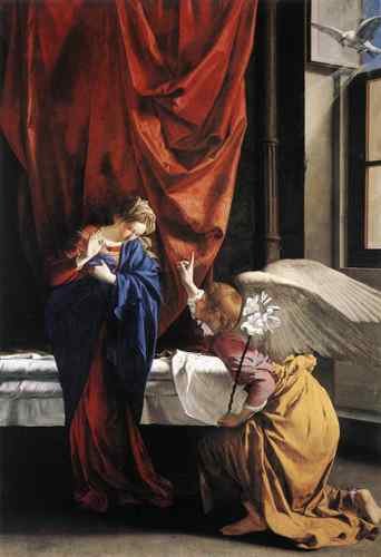Gentileschi Orazio Annunciation  A4 Photo Print