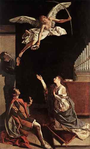 Gentileschi Orazio Sts Cecilia Valerianus And Tiburtius  A4 Photo Print