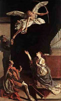 Gentileschi Orazio Sts Cecilia Valerianus And Tiburtius A4 Photo Print