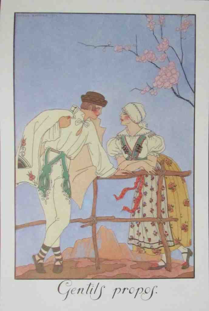 Gentils Propos Sweet Nothings 8 George Barbier A4 Photo Print