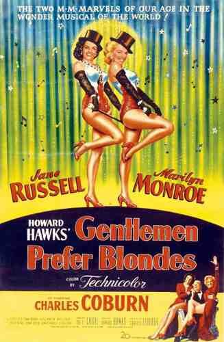 Gentlemen Prefer Blondes 01 film star poster A4 Photo Print