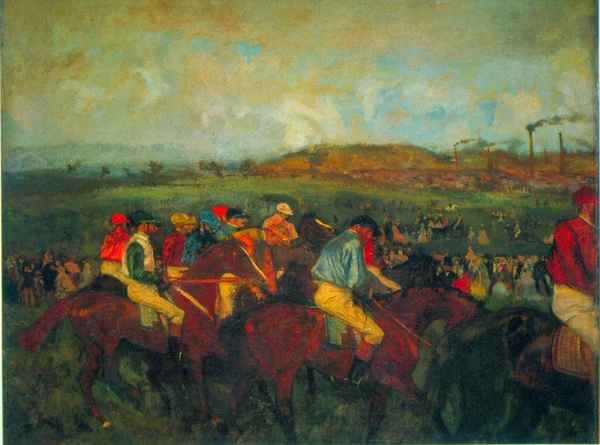 Gentlemen's Race by Degas Impressionism A4 Photo Print